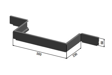 U-shaped metal back panel for double drain sink