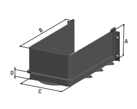 U-shaped plastic back panel for single drain sink